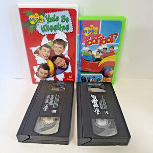 The Wiggles Yule Be Wiggling & Toot Toot VHS Clamshell Case Set of 2 No Mold